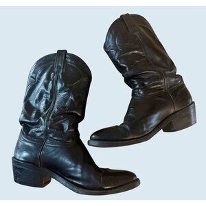 ABILENE Men's Black Leather Cowboy Western Boots Size 9.5 EE